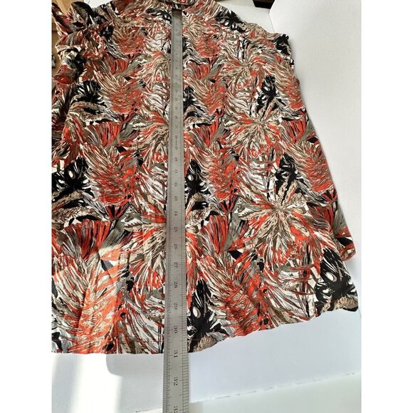 AXIS‎ LA Button Up Shirt Mens XL Red Black 100% Silk Hawaiian Style Floral Print - Picture 7 of 7